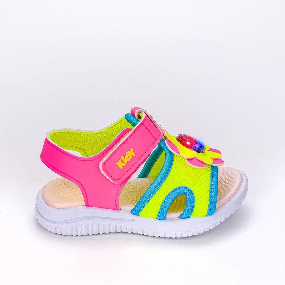 Sandália Papete Infantil Kidy Fly Baby Pink Neon