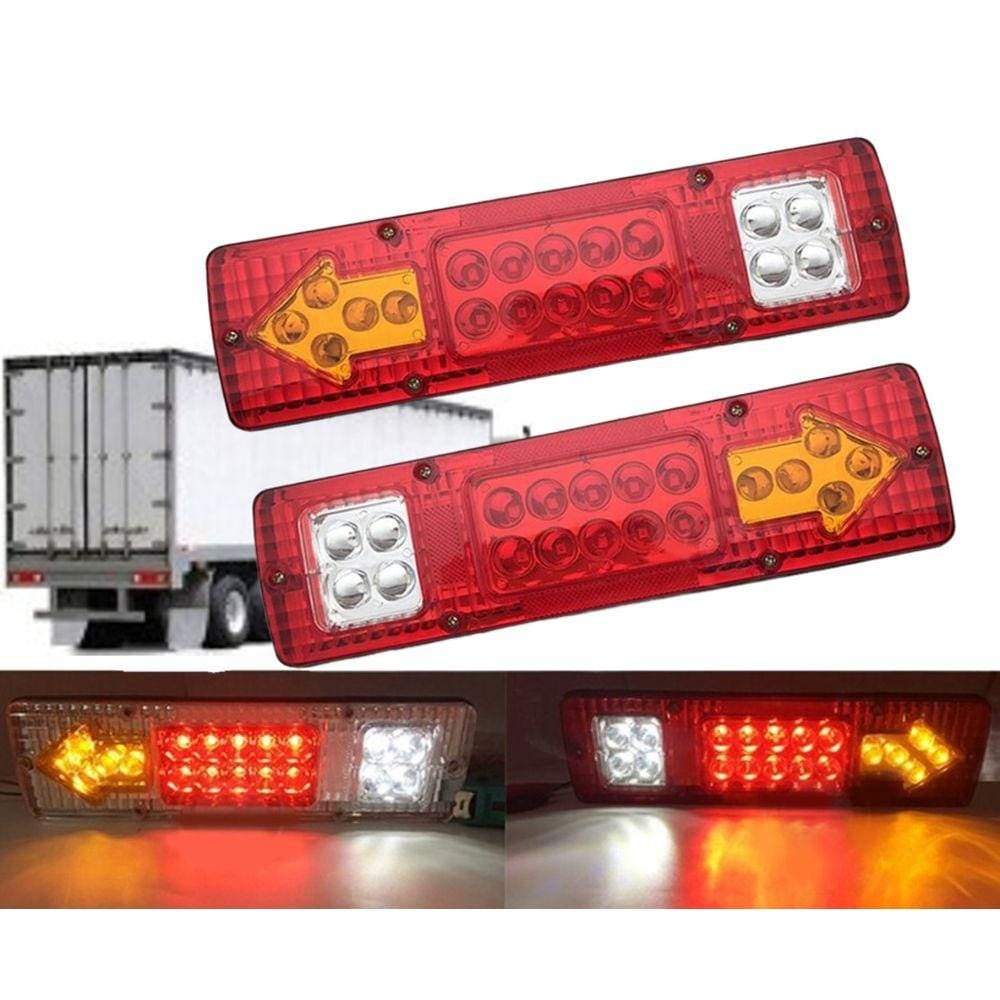 Par Lanterna Traseira Led Caminhão Reboque Carretinha 24v