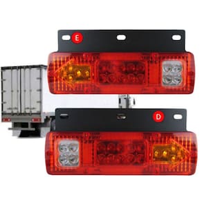 Par Lanterna Traseira Led Caminhão Reboque Carretinha 24v