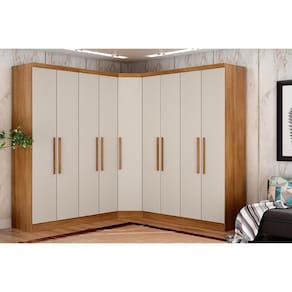 Quarto Modulado Rizon 3 Peças (2 Guarda Roupas + 1 Closet) Qc210 Freijó-fendioff