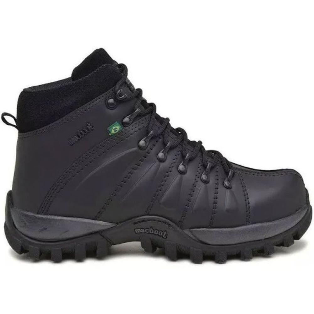 Coturno Macboot Ca00.01 Masculino Couro Grafite