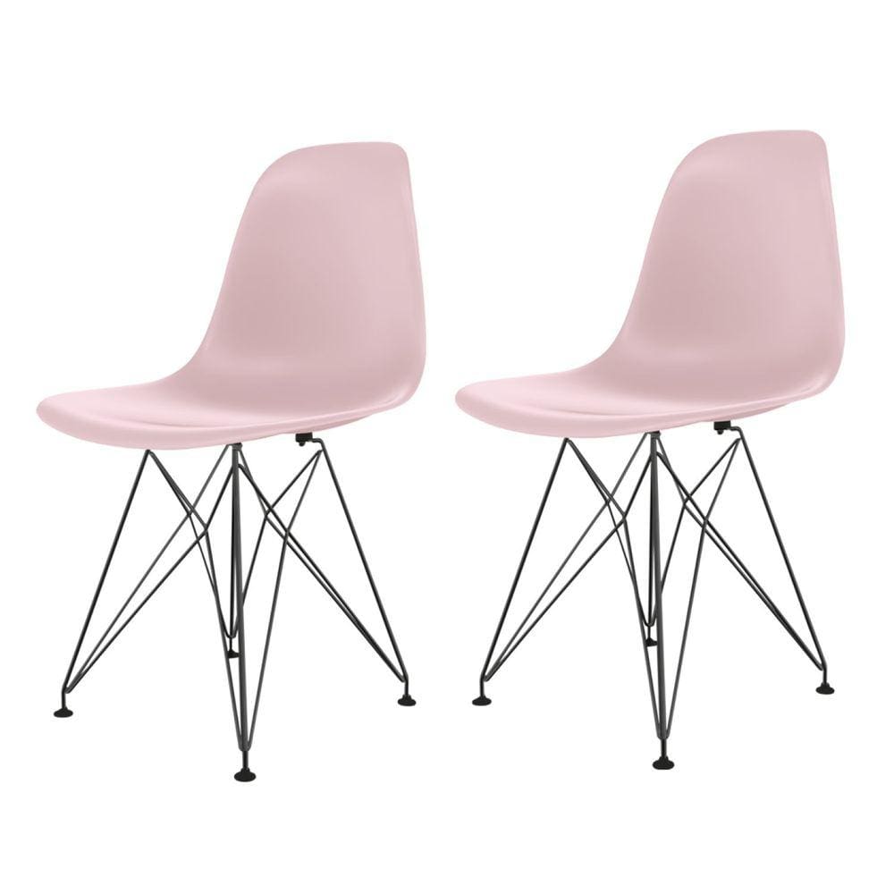 Cadeira para Sala de Jantar Eames Pp Eiffel Rosa