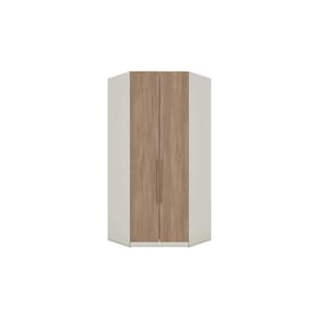 Modulado de Quarto Closet de Canto Oblíquo MC05 Seletto c/ 2 Portas e 3 Gavetas Areia/Jequitibá - Henn