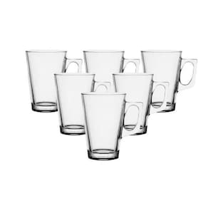 Jogo De Caneca Com 6 Unidades Em Vidro 185Ml