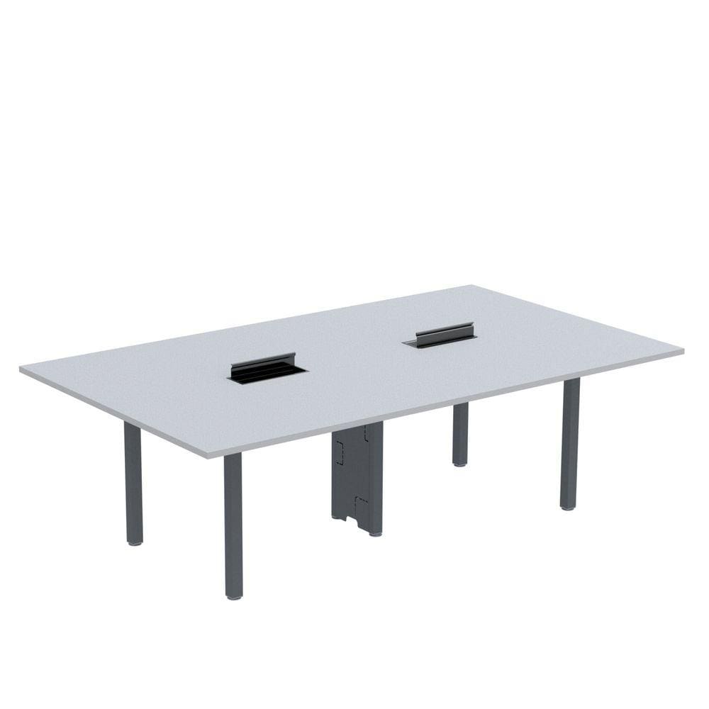 Mesa Reunião 240cm X 140cm Mrcpb2414 Cinza/Grafito