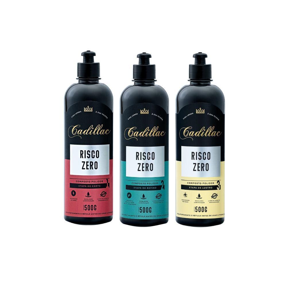 Kit Polidores Risco Zero 500ml Cadillac