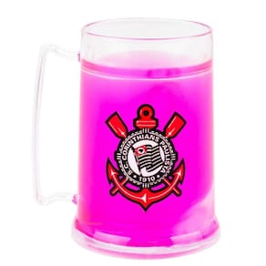 Caneca Gel Isolante Térmico 300Ml Corinthians Rosa