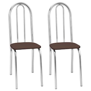 Kit 2 Cadeiras Cromadas Cc55 A101 Treparoni