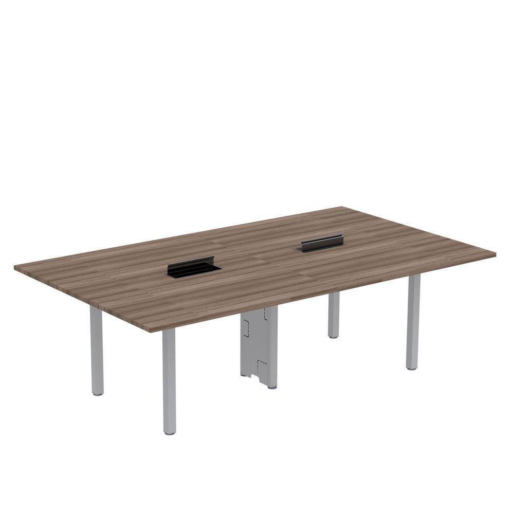 Mesa Reunião 320cm X 140cm Mrcpb3214 Noce Naturalle/Cinza