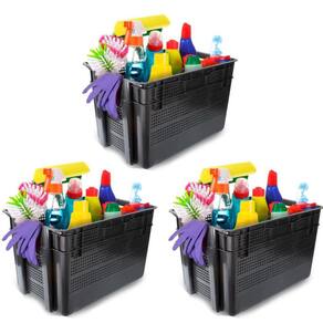 Kit 3 Organizador Multiuso Telada E Empilhável Reforçada 60L