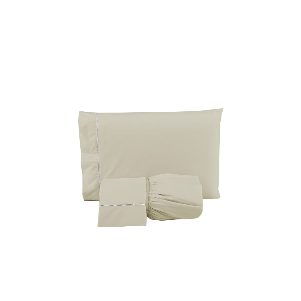 Jogo de Lençol Queen 4 Pçs Ponto Palito 400 Fios Hotel