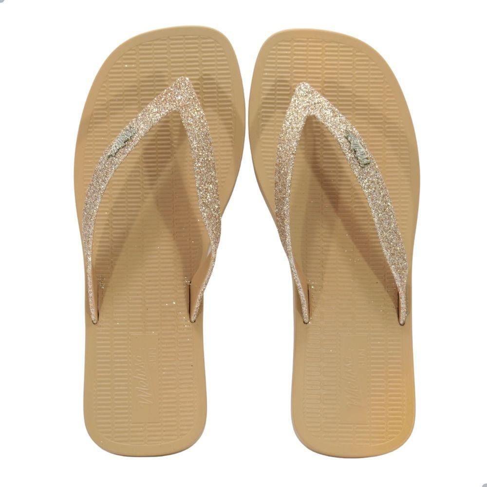 Chinelo Melissa Sun Long Beach II Adulto Bege/Bronze