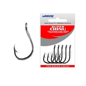Anzol Marine Sports Super Chinu Strong Blacknickel Nº 05 Cartela Com 50 Unidades
