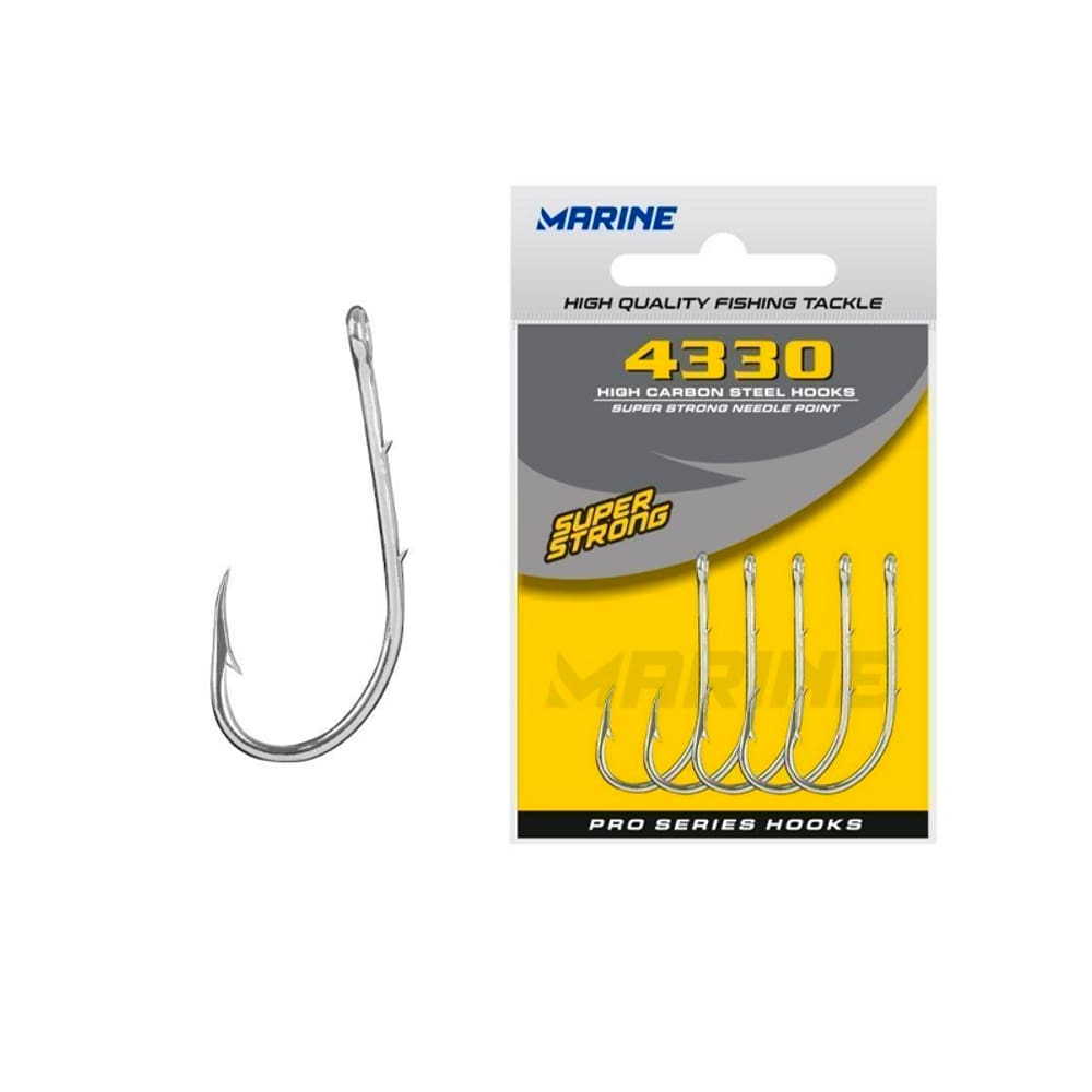 Anzol Pesca Marine Sports Super Strong 4330 Nickel Nº 3/0 Cartela Com 50 Unidades