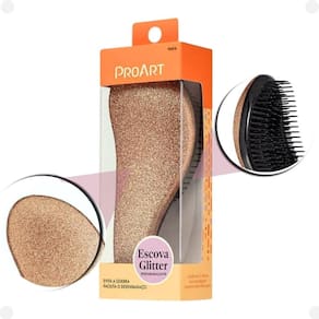 Escova Desembaraçante Proart Dourado Glitter Eg01b