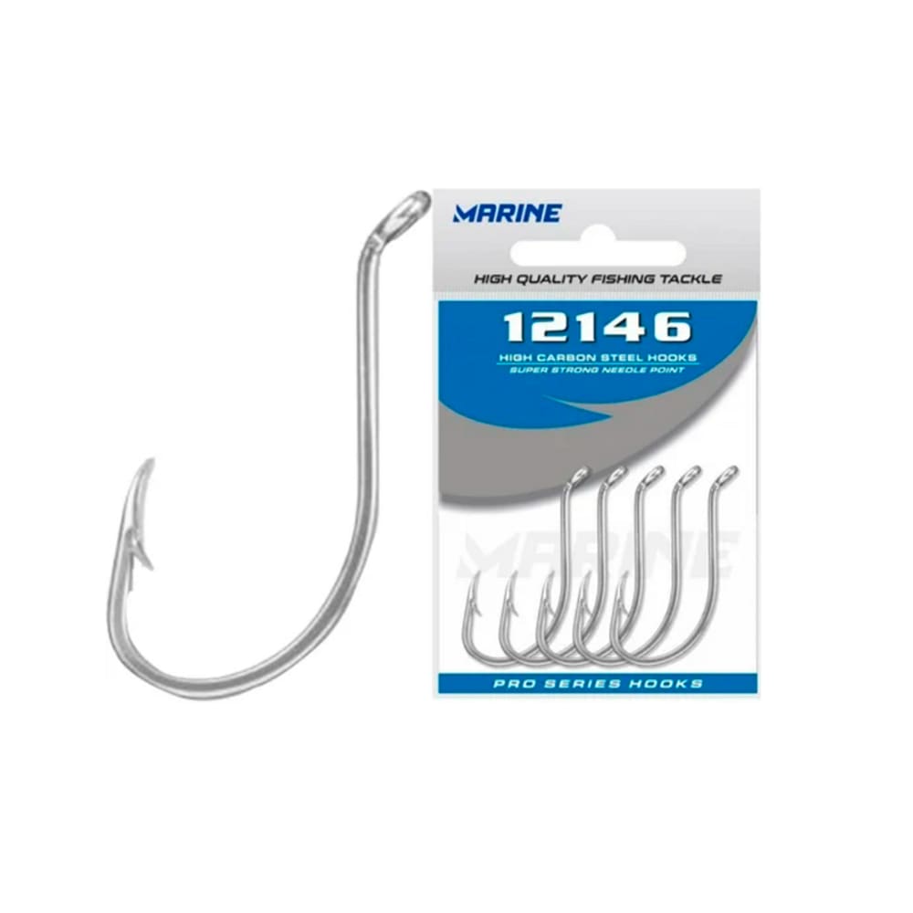 Anzol Pesca Marine Sports 12146 Super Resistente Black Nº 10/0 Cartela C/ 10un