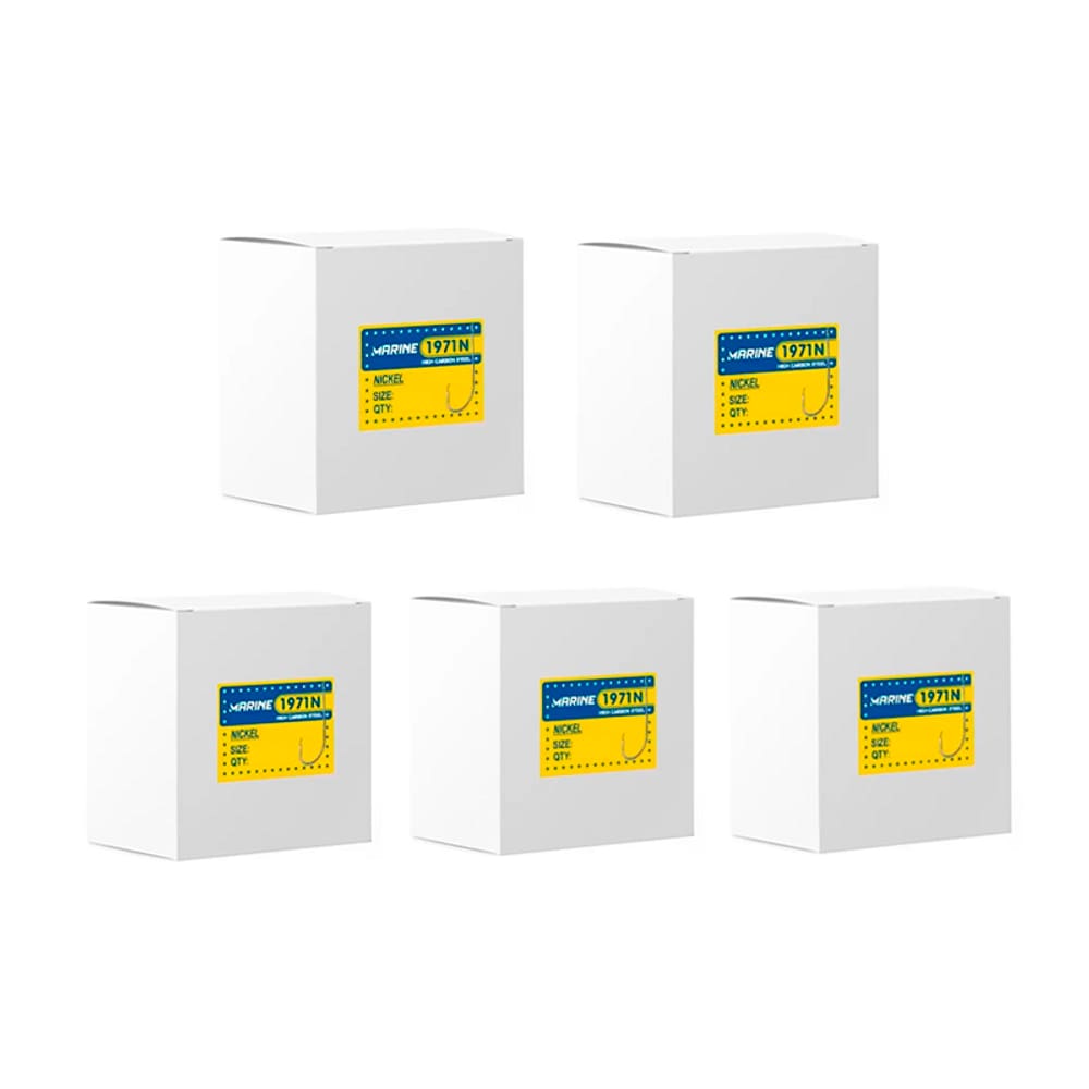 Kit Anzol Marine 1971N Perna Longa Nickel Caixa Nº 14 6 1 2/0 4/0 6/0 600un