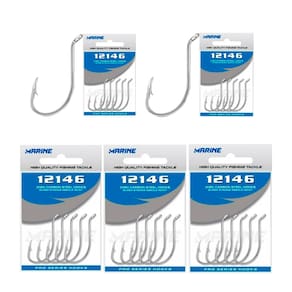 Kit Anzol Pesca Marine Sports 12146 Octopus Nickel 3 Cartelas Nº3/0 5/0 7/0 45un