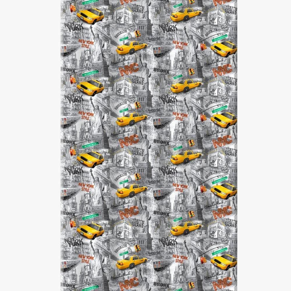 Cortina De Box Estampada Ny - Com Ganchos