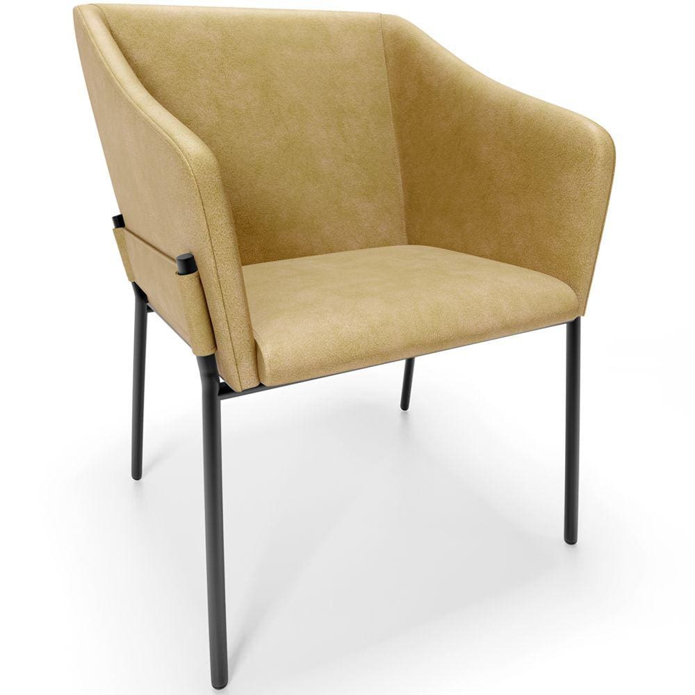 Cadeira Para Sala De Jantar Estar Living Olívia L02 Couríssimo Fend - Lyam Decor