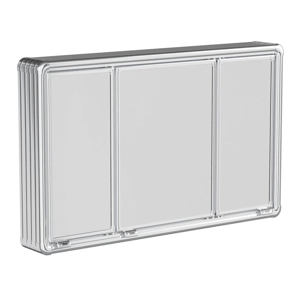 Armário Plástico Perfil Alumínio 3 Portas 73x11,3x45cm Sobrepor Astra LBP14/S