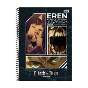 Caderno 1 Matéria Esp 80Fls Attack On Titans Eren Foroni