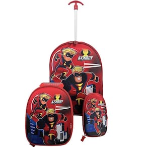 Kit Escolar Incriveis Herois Mochila + Lancheira + Estojo