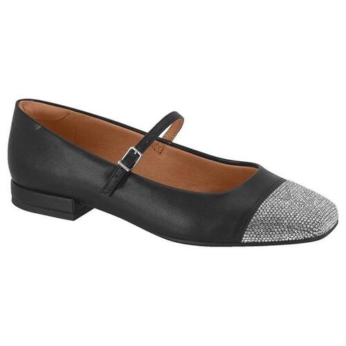 Sapato Boneca Salto Baixo Vizzano Com Strass Casas Bahia