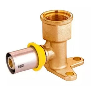 Cotovelo Para Tubo Multicamada 16Mm X 1/2 Fêmea Com Flange
