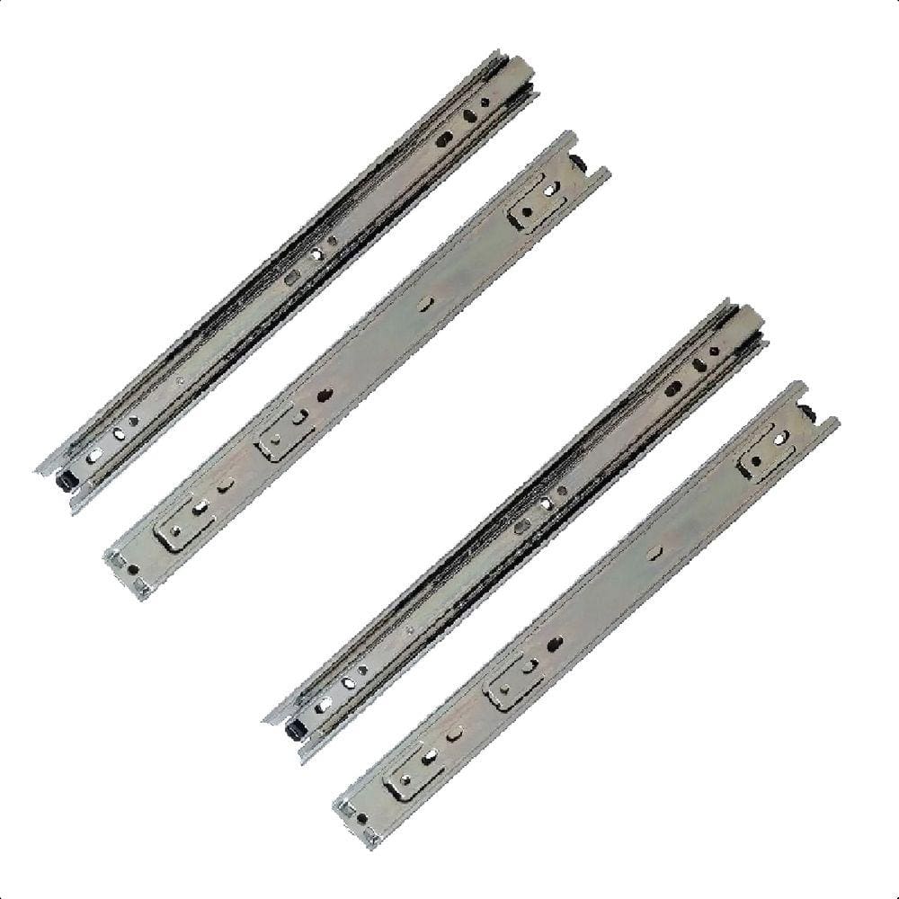 4 Corrediças Telescópicas 35cm Gaveta Trilho Zinca. 2 Pares