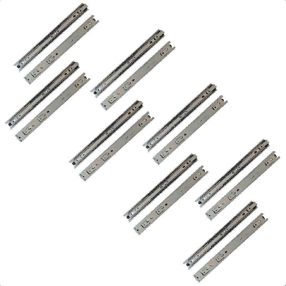 16 Corrediças Telescópicas 45cm Gaveta Trilho Zinca. 8Pares