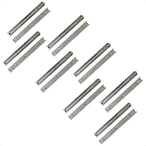 16 Corrediças Telescópicas 30cm Gaveta Trilho Zinca. 8Pares