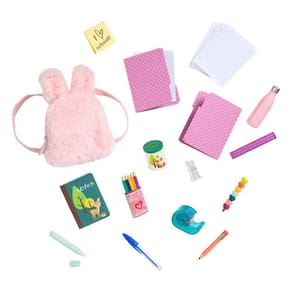Acessórios Our Generation 46cm - Conjunto Escolar com Mochila Rosa