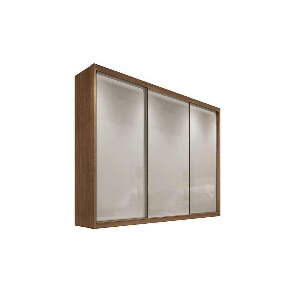 Guarda Roupa Casal 3 Portas E 6 Gavetas Diamond Plus Freijo Cumaru C/ Fendi - Novo Horizonte