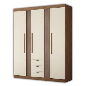 Guarda Roupa Aurora 3.3 Ripado 3 Portas e 3 Gavetas - Santos Andirá