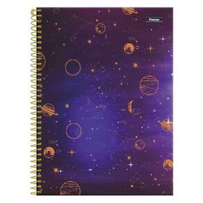 Caderno Colegial 10 Matérias 160Fls Cosmos Galáxia Foroni