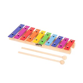 Metalofone Colorido 10 Peças Com Baquetas Kidzzo
