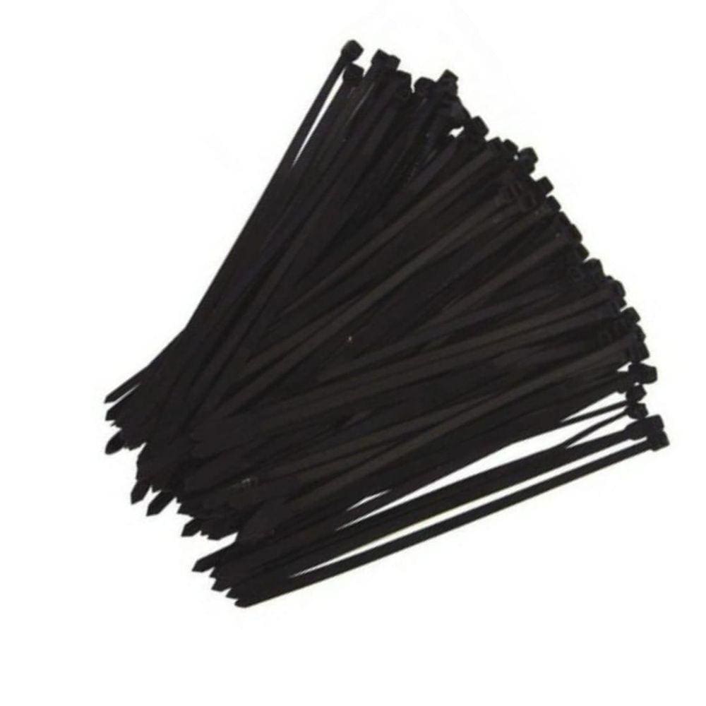 Abraçadeira De Nylon Uv Preta 300X3,70 Mm - 100 Peças