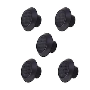 Kit 5 Puxador Para Moveis Ponto Disk P Preto Fosco Zen