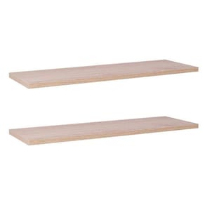 Kit Com 2 Prateleiras 40 X 10cm Suporte Invisivel Cor Carvalho Treviso (madeira Clara)