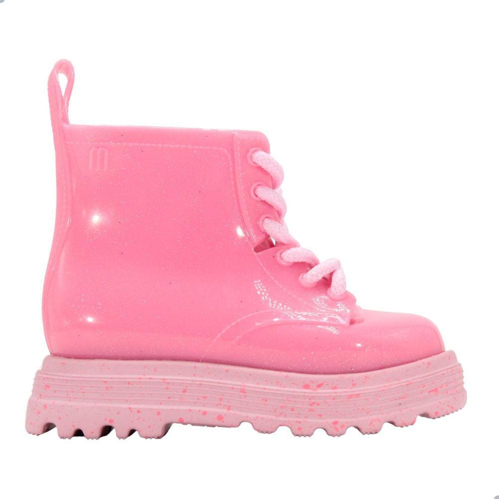 Mini Melissa Coturno Baby Rosa Glitter