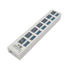 HUB USB 3.0 - 7 Portas - Branco - F3 JC-HUB703