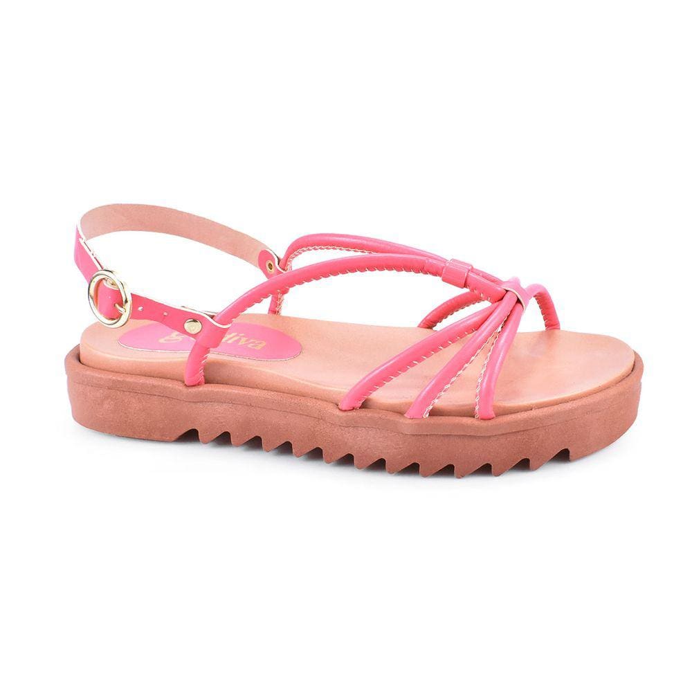 Sandalia Feminina Tiras Central Godiva Aloha Ajustavel