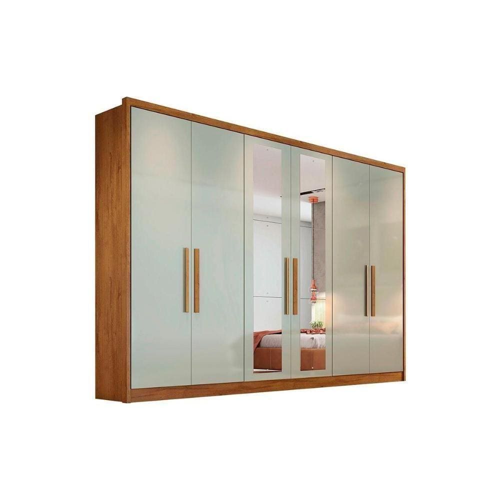 Guarda Roupa Casal 6 Portas E 6 Gavetas Robust Plus Freijo Cumaru C/ Fendi - Novo Horizonte