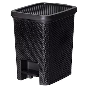 Lixeira Com Pedal 6 Litros Preta Linea Paramount
