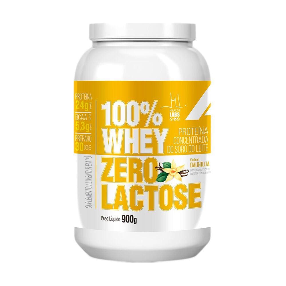 Whey 100por Cento Zero Lactose Baunilha 900g