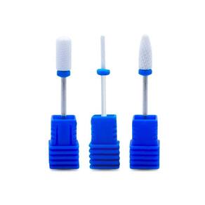 Kit 3 Brocas De Cerâmica Gramatura Média Unhas Gel Fibra