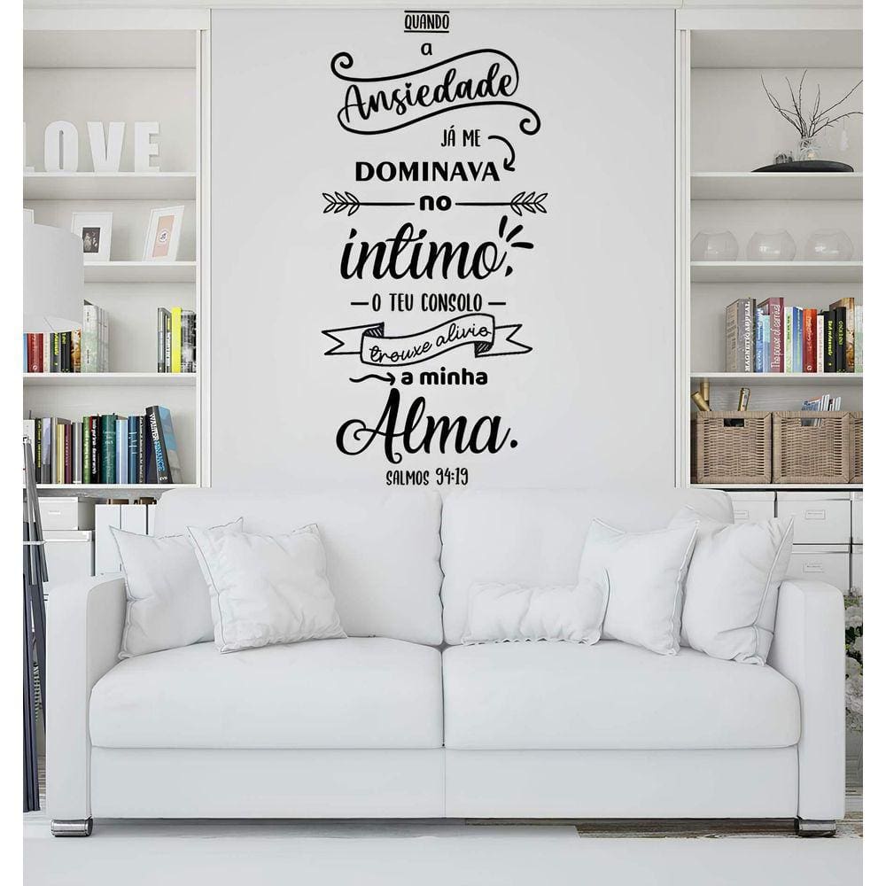 Adesivo De Parede Salmo 94:19