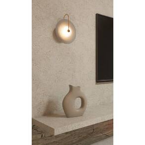 Arandela Vinyl l25cm c30cm a12cm 1xled Integrado 5w 3000k 400lm Ip20 Dourado