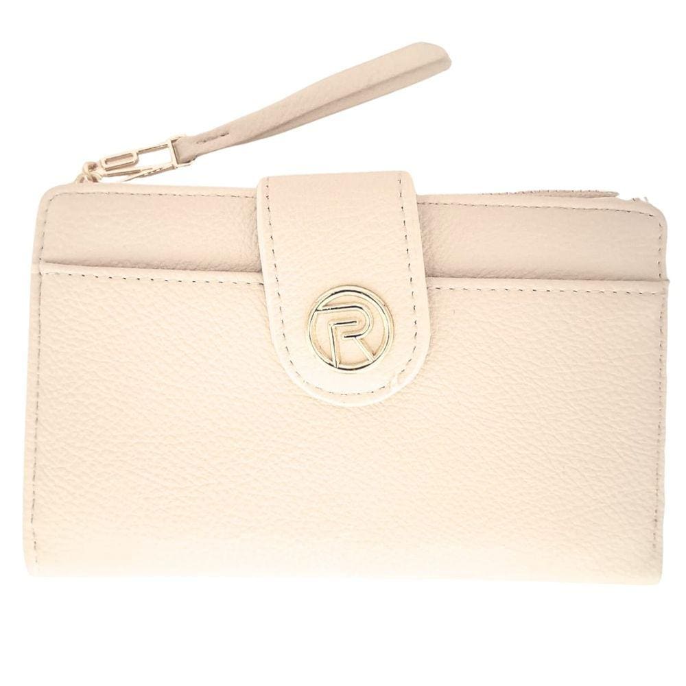 Carteira feminina grande com repartição-Pavão de Ouro